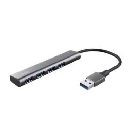 Hub USB Trust Halyx 4 Puertos USB 3.2 Gen 1 Negro Gris
