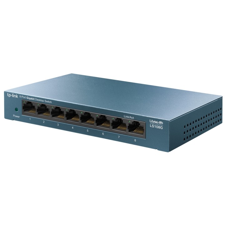 Switch TP-Link 8xRJ45 Ethernet GbE Azul (LS108G)