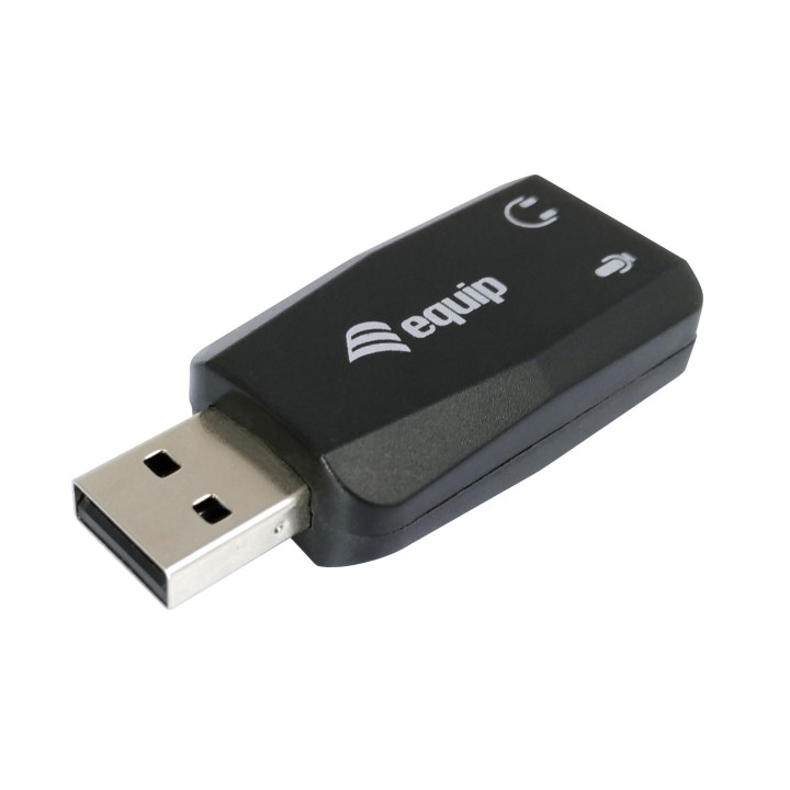Tarjeta de Sonido EQUIP Life USB 3.5mm Negro (EQ245320)