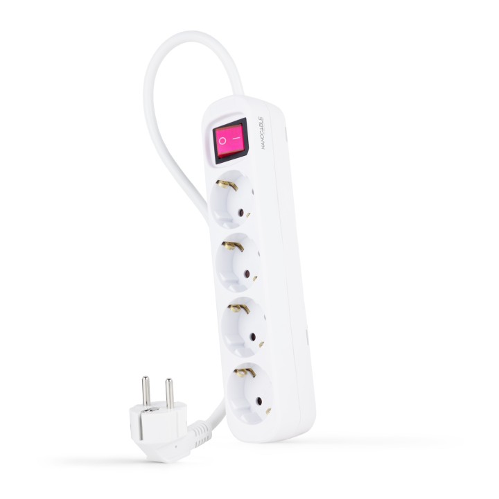 Regleta Nanocable 4xSchuko Interruptor (10.37.0004)
