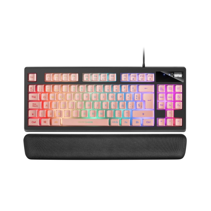 Teclado Mars Gaming TKL LED RGB USB Rosa (MKAXPES)