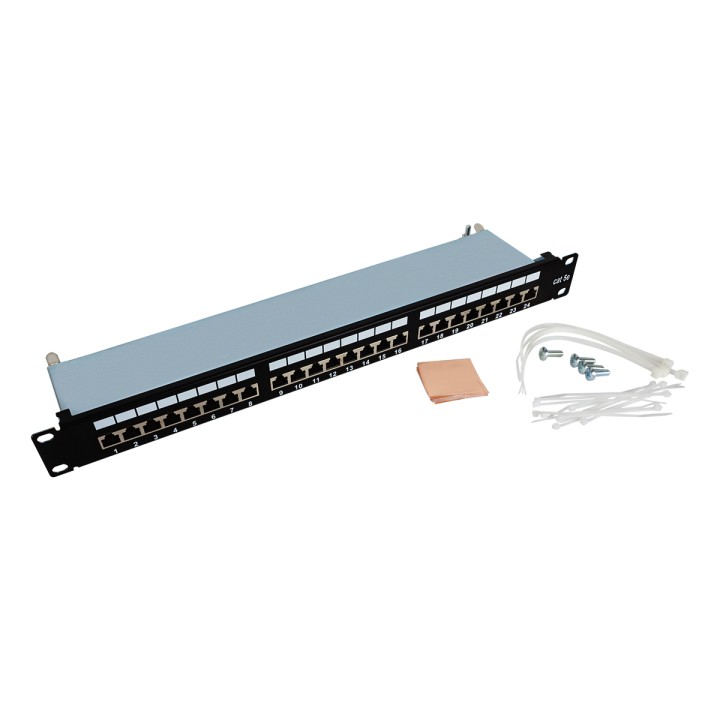 Patch Panel Aiten Data 24p Cat5 FTP 1U Negro(80.24.05F)