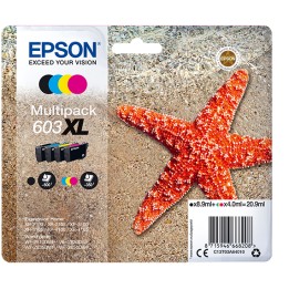 Tinta Epson 603XL Pack Negro/Tricolor (C13T03A64010)