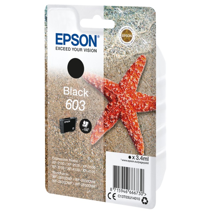 Tinta Epson 603 Negro 3.4ml (C13T03U14010)
