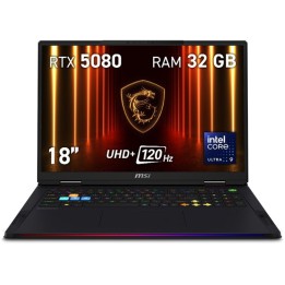 MSI Raider 18 HX AI A2XWIG-252ES MiniLED Intel Core Ultra 9 285HX 32GB 1TB SSD RTX 5080 18" W11