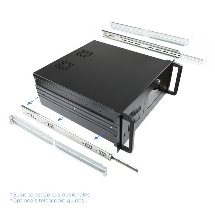 Caja Rack TOOQ 19" 4U 13 Bahías Negra (RACK-406N-USB3)