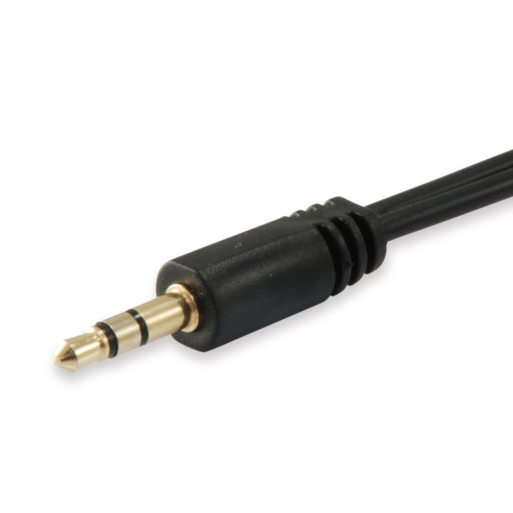Cable EQUIP Audio 2x3.5mm/M a 3.5mm/H 0.13m (EQ147941)