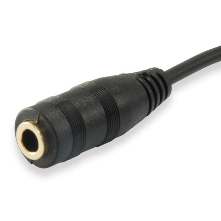 Cable EQUIP Audio 2x3.5mm/M a 3.5mm/H 0.13m (EQ147941)