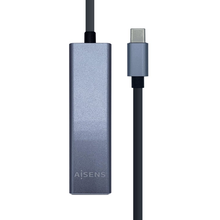 Adaptador AISENS USB-C a USB-A/RJ45 Gris (A109-0396)