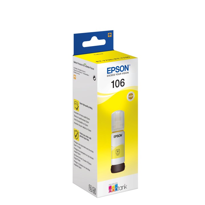 Tinta Epson EcoTank 106 Amarillo 70ml (C13T00R440)