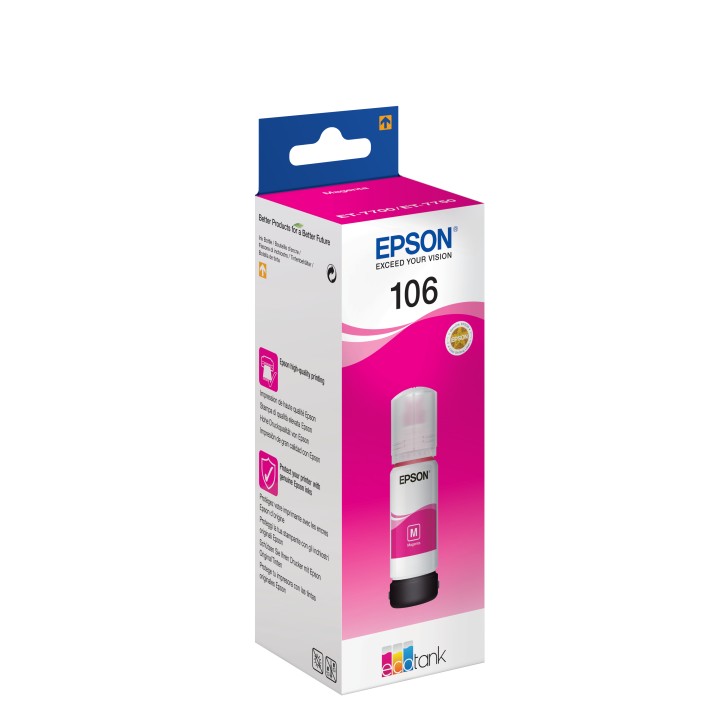 Tinta Epson EcoTank 106 Magenta 70ml (C13T00R340)