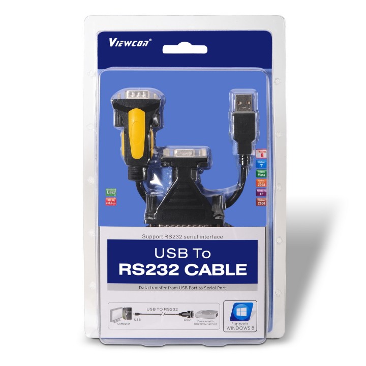 Cable AISENS USB-A a RS232 1.8m Negro (A104-0039)