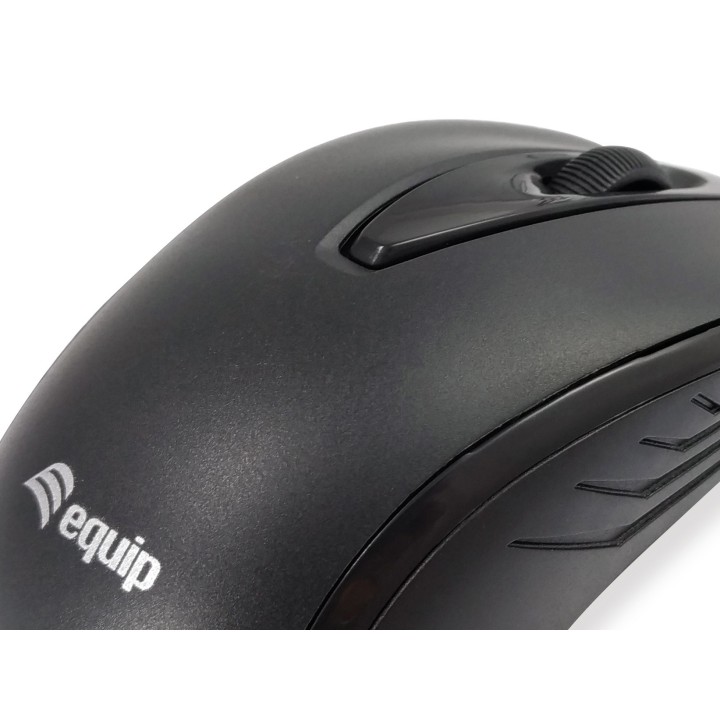 Ratón EQUIP Life Óptico USB-A 1000dpi Negro (EQ245107)