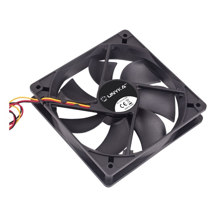 Ventilador 12x12 UNYKA 25mm 4Pin/PWM (51800)