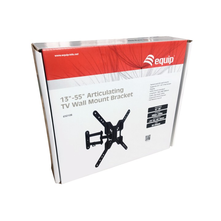 Soporte Pared EQUIP 13-55" Gira/Inclina 30Kg (EQ650108)