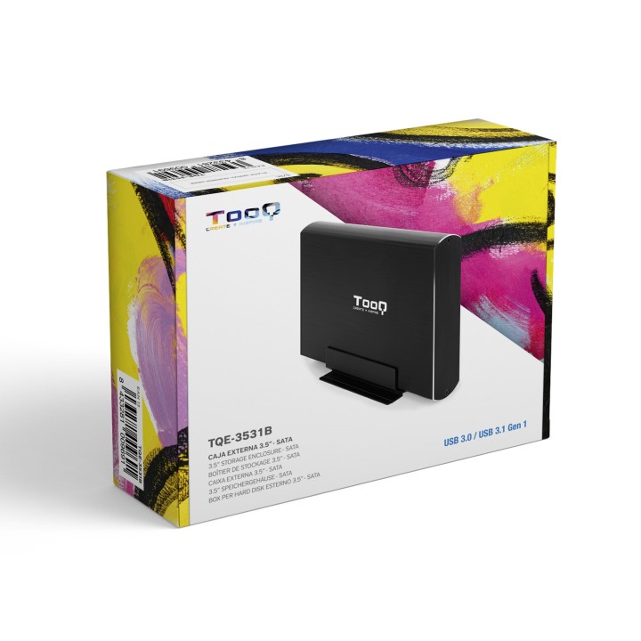 Caja TooQ HDD 3.5" USB-B 3.0 Negra (TQE-3531B)