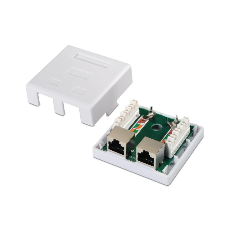 Roseta AISENS RJ45 Cat6 FTP 2 Tomas Blanca (A139-0304)
