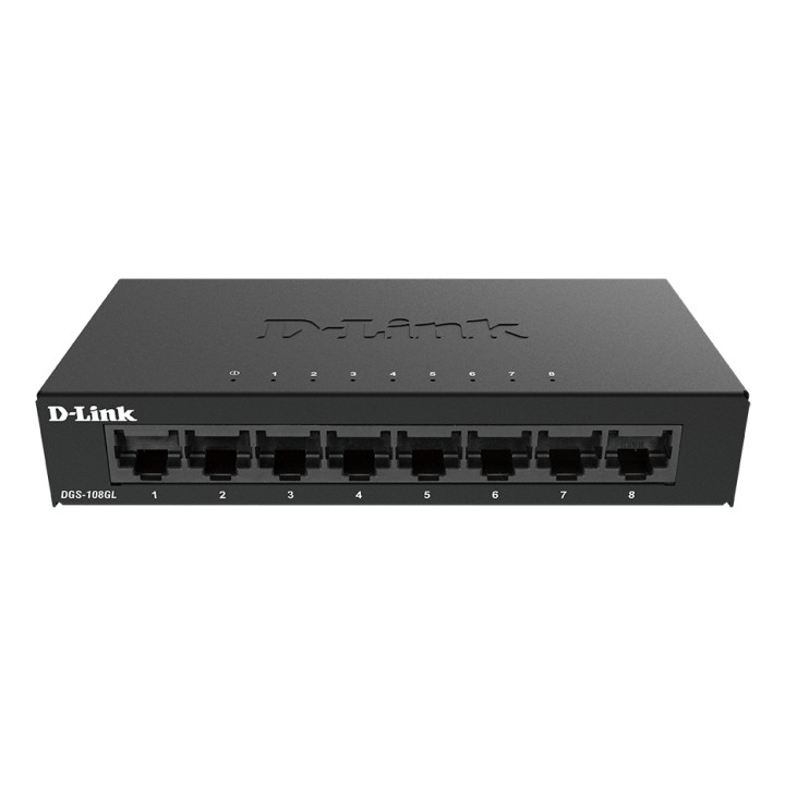 Switch D-Link 8xRJ45 GbE Negro (DGS-108GL)