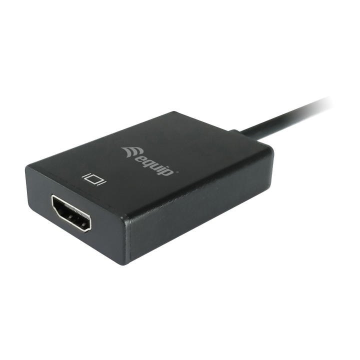 Adaptador EQUIP VGA-M a HDMI-H jack3.5" (EQ119038)