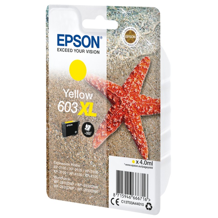 Tinta Epson 603XL Amarillo 4ml Estrella (C13T03A44010)