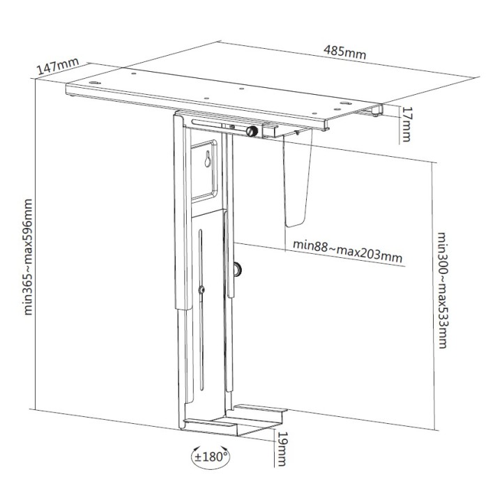 Soporte CPU Under Desk Mount (EQ650892)