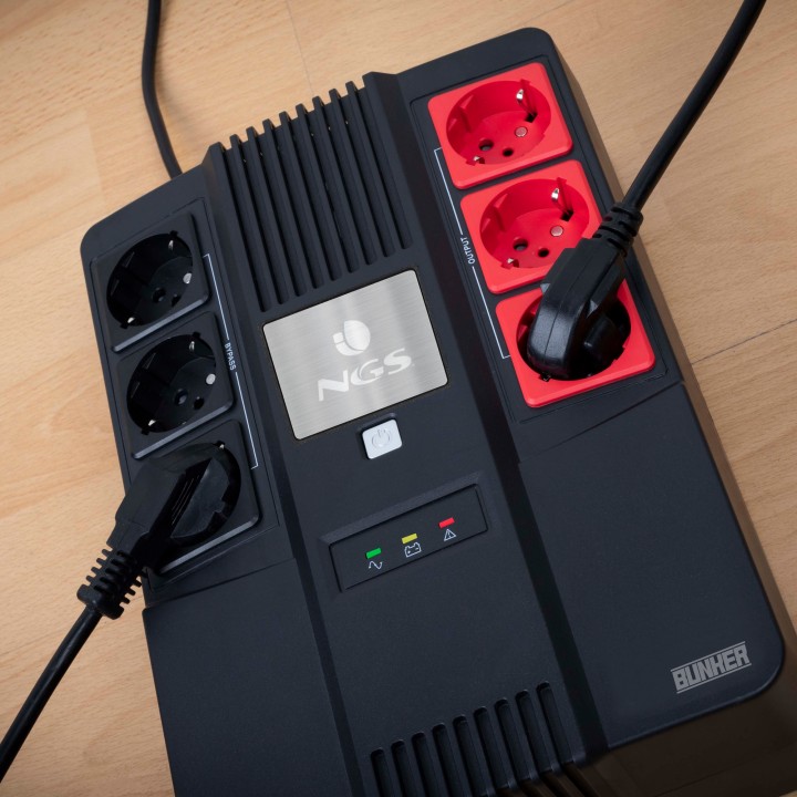 S.A.I. NGS 600VA 350W 6xSchuko Negra (FORTRESSBUNKER)