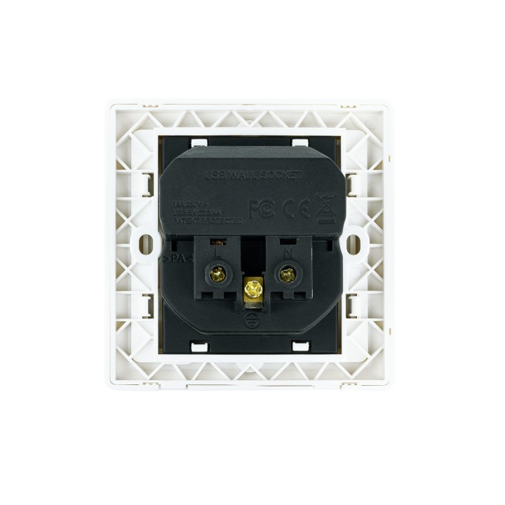 Enchufe Nanocable Pared 2xUSB Blanco (10.35.0010)
