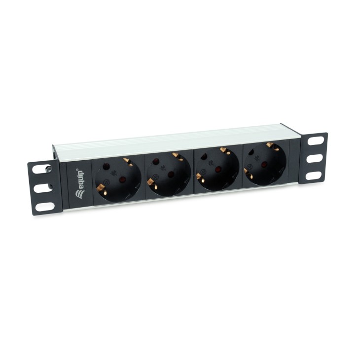Regleta EQUIP 4xSchuko 1.5m Rack 1U Negra (EQ333311)