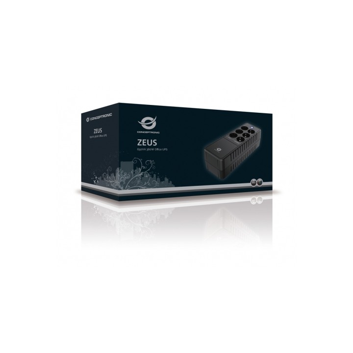 S.A.I. CONCEPTRONIC 650VA 360W 2xRJ45 Negra (ZEUS05E)