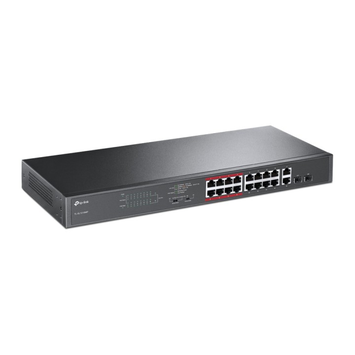 Switch TP-Link 18xRJ45 2xSFP PoE+ Rack 1U (TL-SL1218MP)