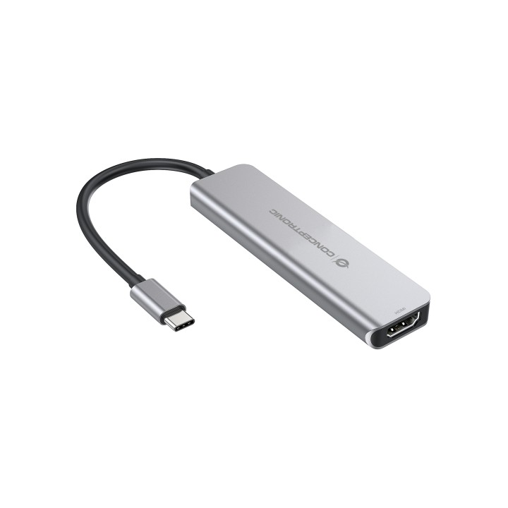 Docking CONCEPTRONIC 6 en 1 USB-C Aluminio (DONN02G)