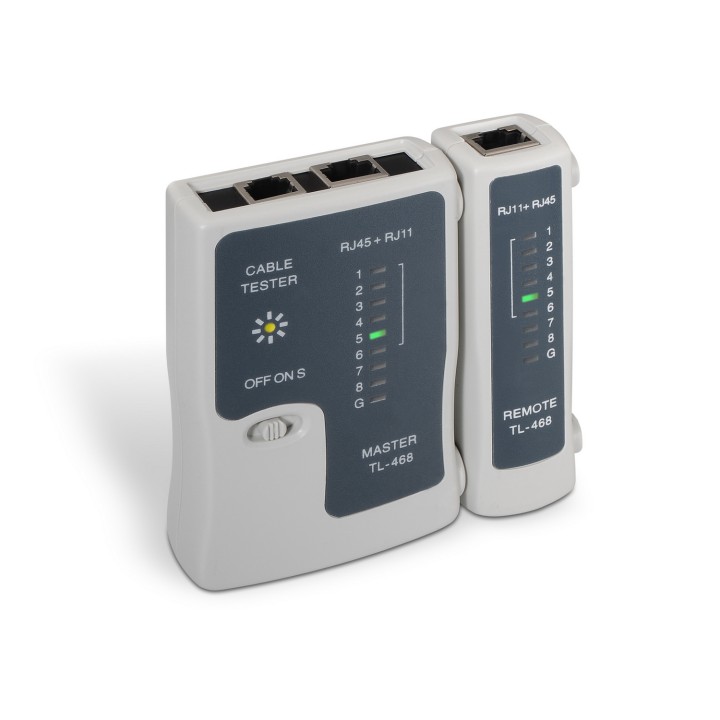Testeador AISENS para RJ11/RJ12/RJ45 Gris (A142-0312)