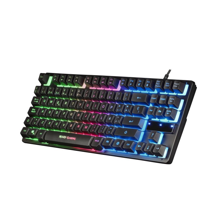 T+Ratón Mars Gaming LED RGB USB Óptico Negro (MCPTKLES)