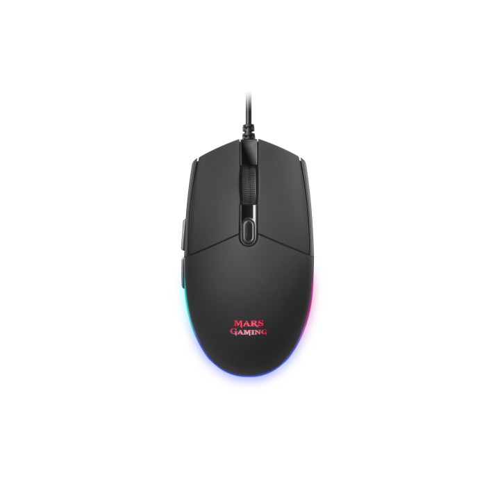 T+Ratón Mars Gaming LED RGB USB Óptico Negro (MCPTKLES)