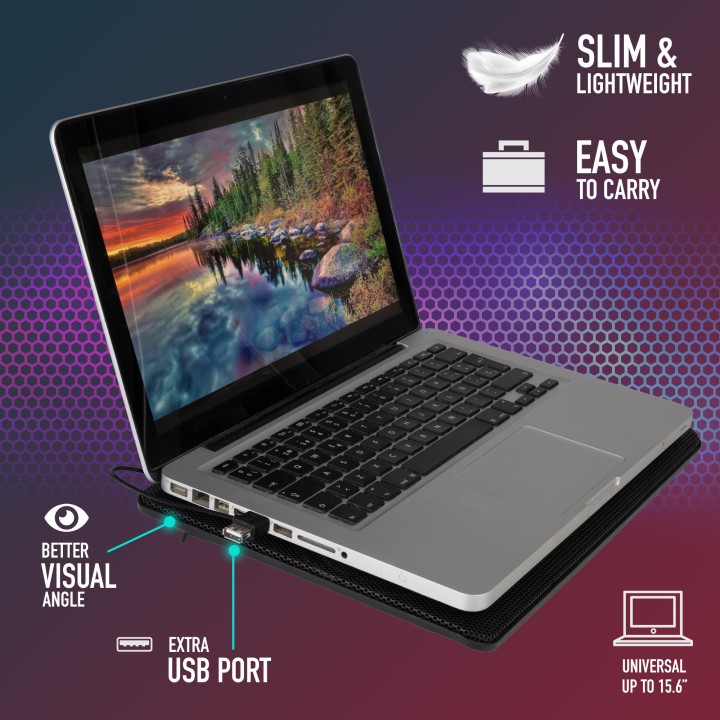 Base Refrigeración NGS 15.6" LED 1xUSB Negra (JETSTAND)