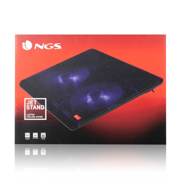 Base Refrigeración NGS 15.6" LED 1xUSB Negra (JETSTAND)