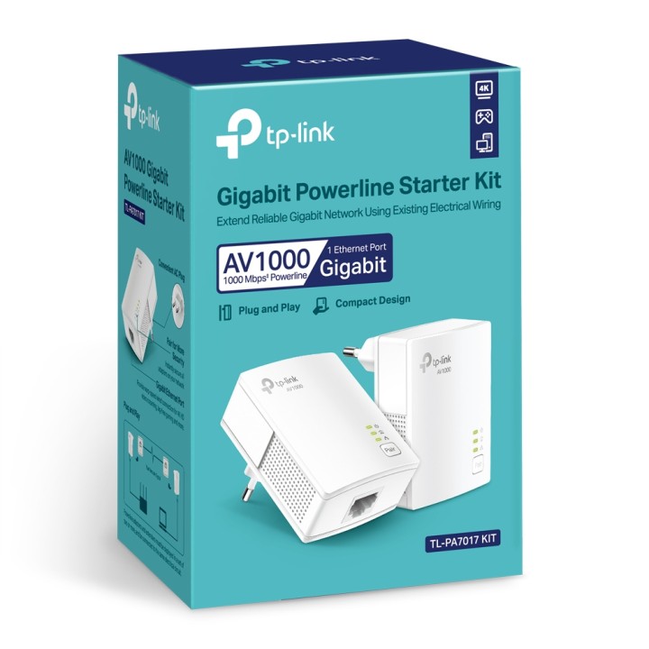 Powerline TP-Link AV1000 Pack 2 Blanco (TL-PA7017 KIT)
