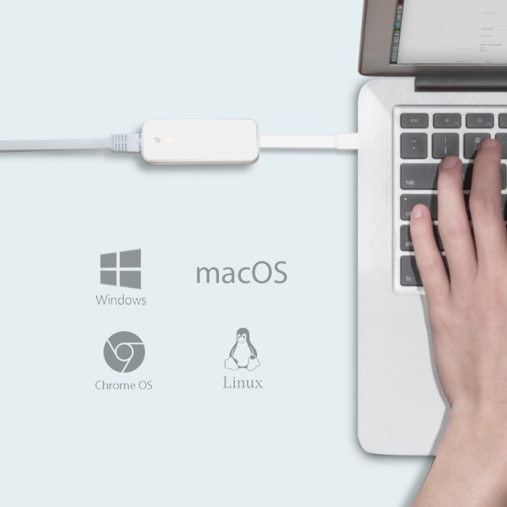 Adaptador TP-Link USB-C 3.0 a RJ45 Blanco (UE300C)