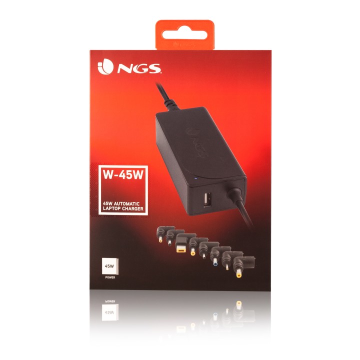 Cargador Notebook NGS 45W 8 DC Negro (W-45W)