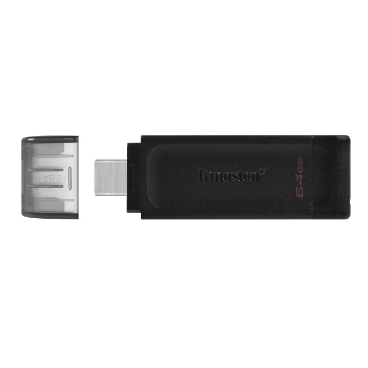 Pendrive Kingston DT70 64Gb USB-C 3.0 Negro (DT70/64GB)