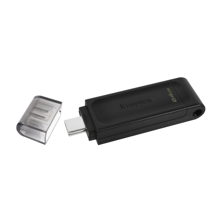 Pendrive Kingston DT70 64Gb USB-C 3.0 Negro (DT70/64GB)