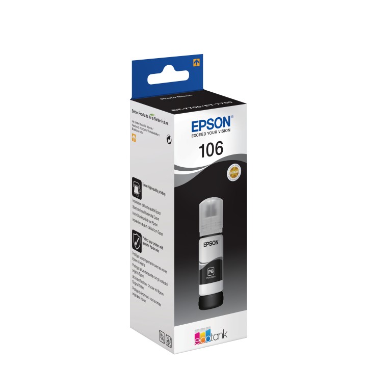 Tinta Epson EcoTank 106 Negro 70ml (C13T00R140)