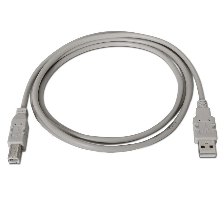 Cable AISENS USB-A/M a USB-B/M 1m Beige (A101-0001)
