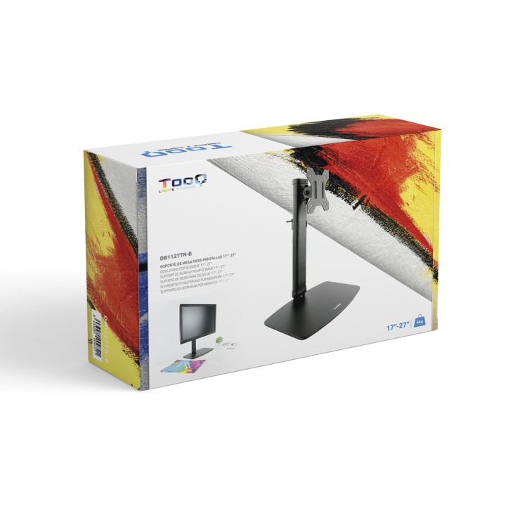 Soporte Mesa TooQ 17"-27" Gira/Inclina 6Kg (DB1127TN-B)