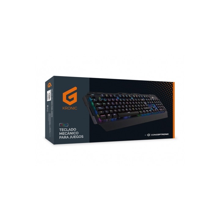 Teclado Gaming CONCEPTRONIC RGB USB Negro (KRONIC01ES)