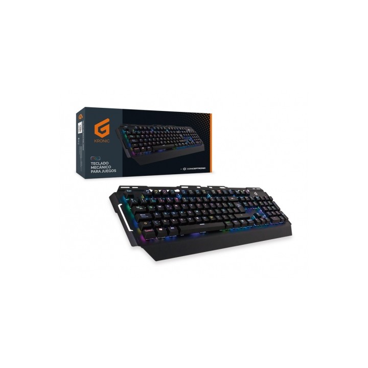 Teclado Gaming CONCEPTRONIC RGB USB Negro (KRONIC01ES)