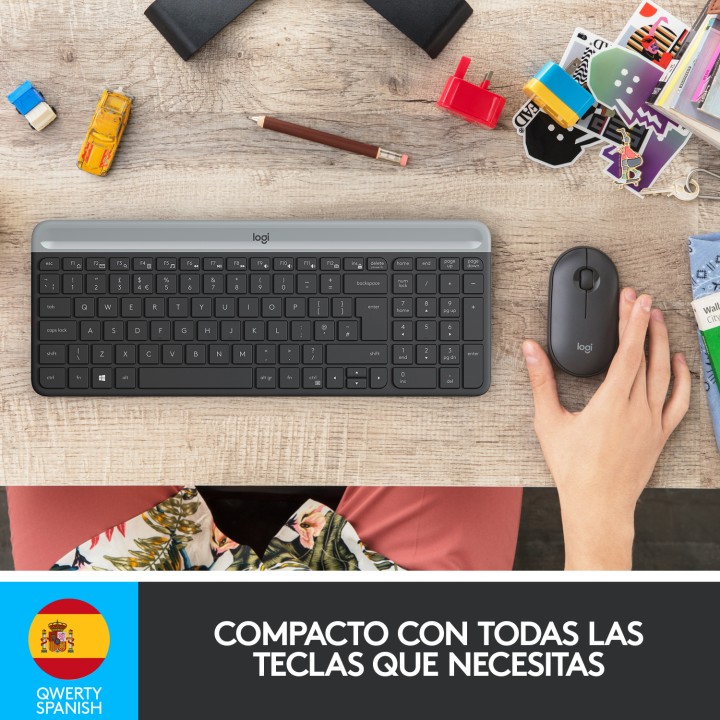 T+Ratón LOGITECH MK470 RF 1000dpi Negro (920-009198)