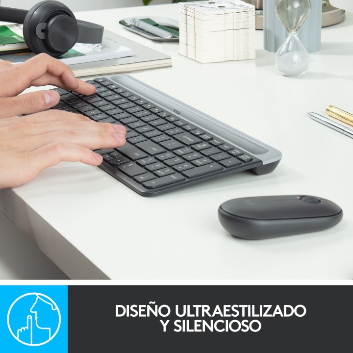 T+Ratón LOGITECH MK470 RF 1000dpi Negro (920-009198)