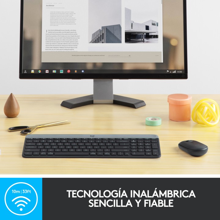 T+Ratón LOGITECH MK470 RF 1000dpi Negro (920-009198)
