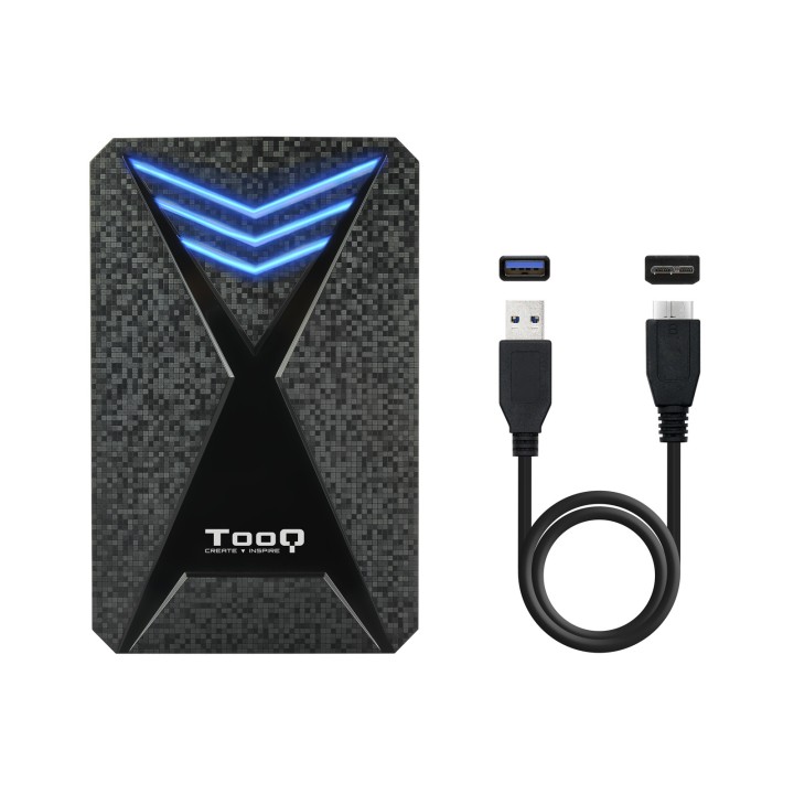 Caja TooQ SSD/HDD 2.5" USB 3.0 Negra (TQE-2550BL)